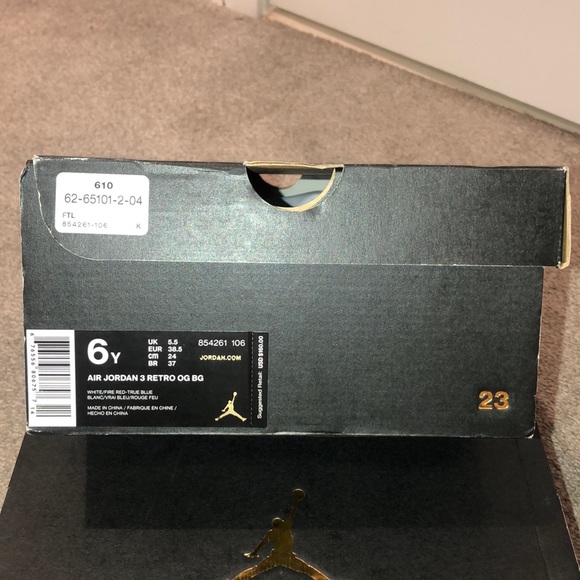 Air Jordan 3 Retro OG BG 2016 - Picture 6 of 6